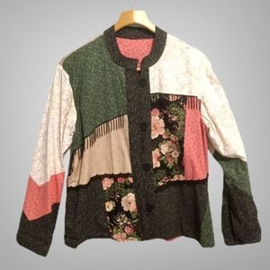 Floral Patchwork Western Cowgirl Style Jacket
